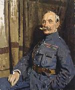 Sir William Orpen Marshal Foch,OM oil on canvas